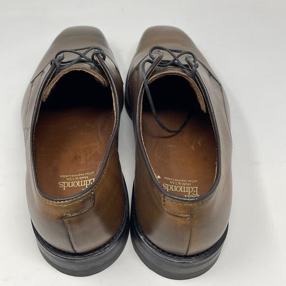 Allen Edmonds Fort Collins Plain Toe Derby Shoes Mens 9.5 D Brown Leather Dress main image 9